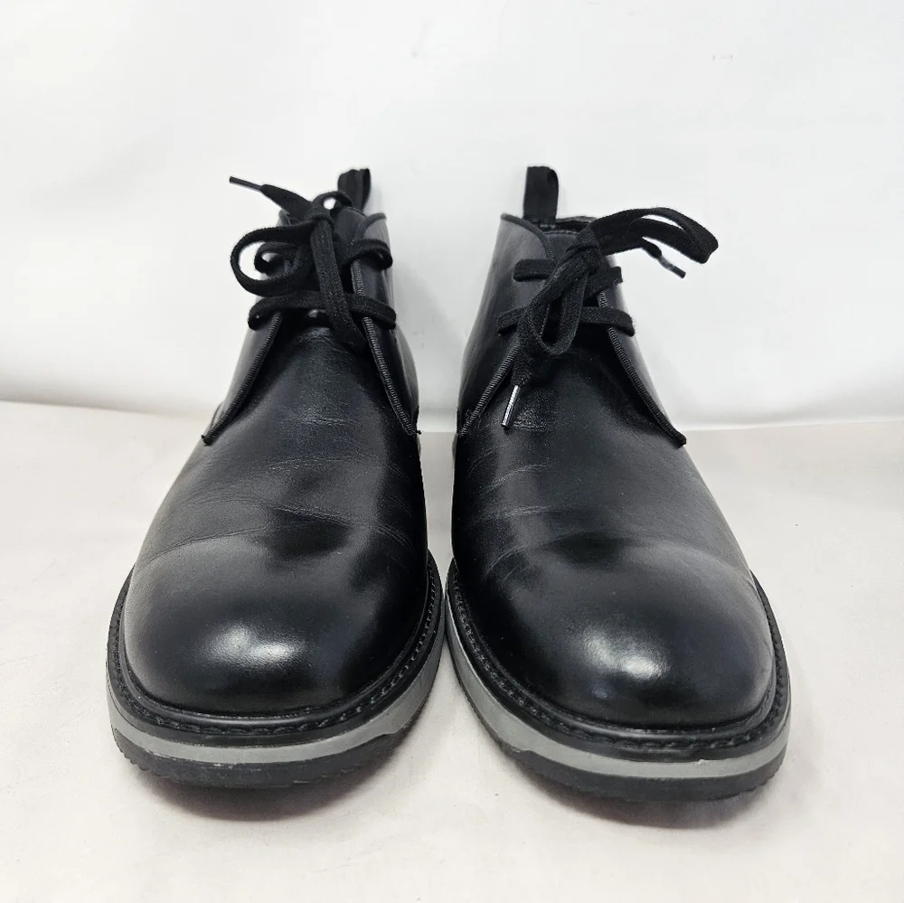 Vince Camuto Stuwert Men Chukka Boots sz 12M Black Leather Upper Casual Comfort